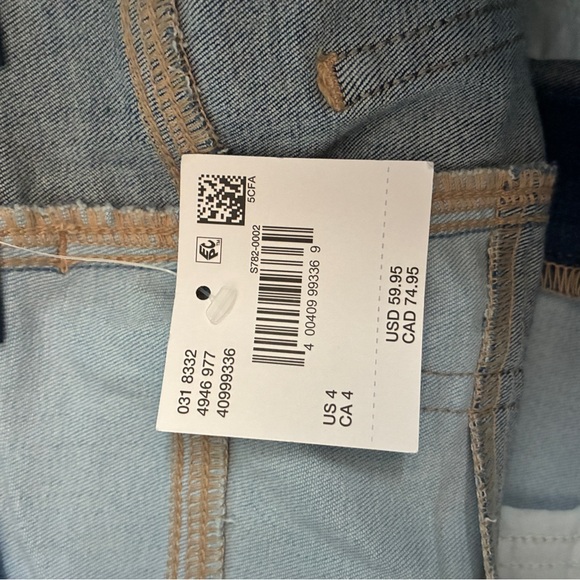 NWT American Eagle Patchwork Denim Mini Skirt Sz 4 High Waisted - Picture 15 of 16